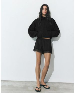 Pull&Bear – camisole-shorts - Schwarz