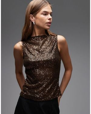 ASOS – pailletten-tanktop - Schwarz