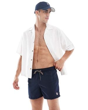 Paul Smith Zebra Logo Swim Shorts - Blue