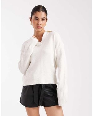New Look Polo Jumper - White