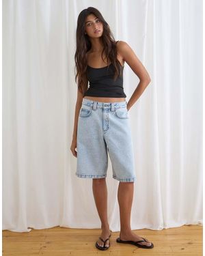 Motel Low Rise Denim Jorts - Multicolour