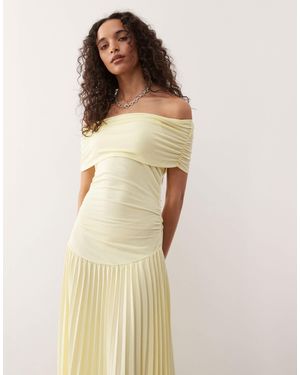 SNDY'S Alessia Drop Waist Dress in Metallic