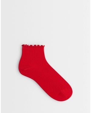 TOPSHOP – gerippte socken - Rot