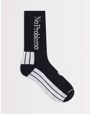 No Problemo Calcetines Negros Con Logo De