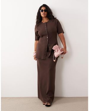 Pretty Lavish Curve – lilah – maxi-strickrock - Braun