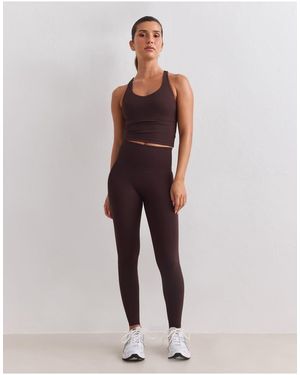 Aim'n Chocolate Sculpting Scrunch Tights - Brown