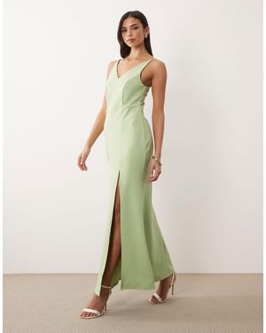 green emerald velvet dress Vila Green Satin Mini Dress  OWNI