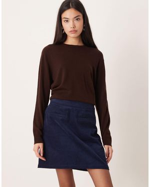 Threadbare – cord-minirock - Blau