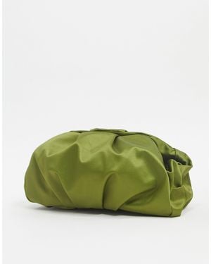 ASOS Oversized Ruched Clutch Bag - Green