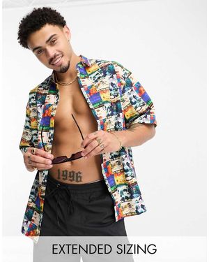 ASOS Boxy Oversized Shirt - Multicolour