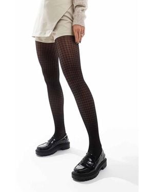 ASOS Houndstooth Tights - Black