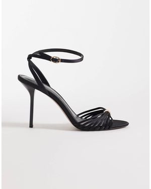 Mango High Weaved Embelishment Heel - White