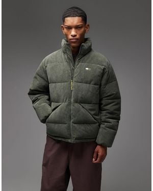 Tommy Hilfiger Cord Puffer Jacket - Gray
