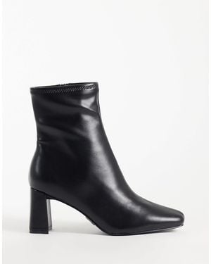 Steve Madden Hurst Block Heeled Mid-height Ankle Boots - Black