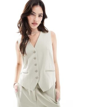 French Connection Angie Waistcoat Co-Ord - White