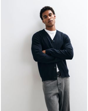 Threadbare Button Up Knitted Cardigan - Blue