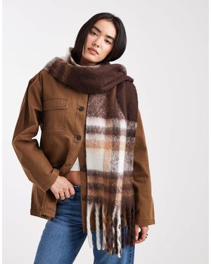 New Look – karierter schal - Braun