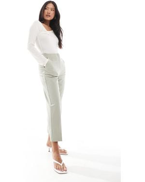 Miss Selfridge Essentials - pantalon cigarette - kaki - Blanc