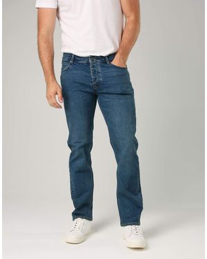 French Connection Mid Cotton Straight Leg Stretch Denim Jeans - Blue