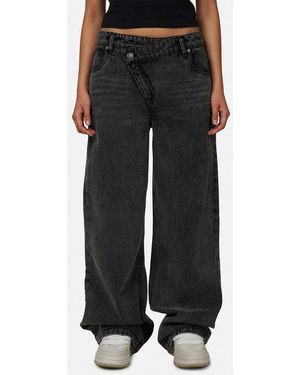 Good For Nothing Baggy Vintage Wash Denim Jeans - Black
