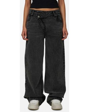 Good For Nothing Baggy Vintage Wash Denim Jeans - Black