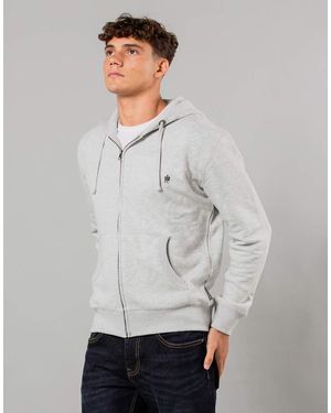 French Connection Cotton Blend Zip Hoody - Grey