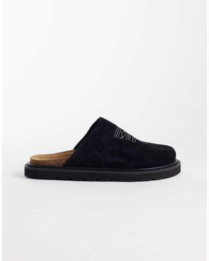 Walk London Holly Western Mule - Black