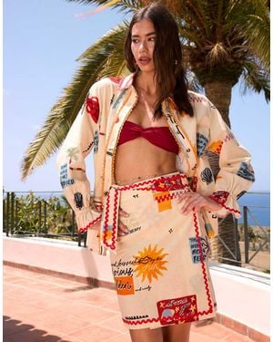 Never Fully Dressed Relaxed Cotton Shirt Co-Ord - White