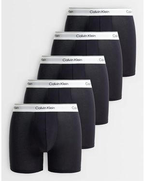 Calvin Klein Icon Cotton Stretch Set Van 5 Boxer Briefs - Blauw
