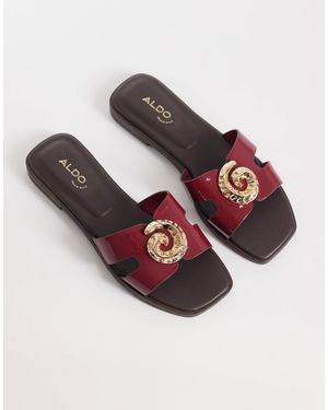 ALDO – khali – flache sandalen mit verzierung - Rot