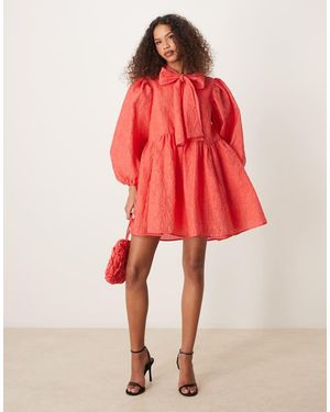 Sister Jane Skylark Bow Mini Dress in Blue | Lyst UK