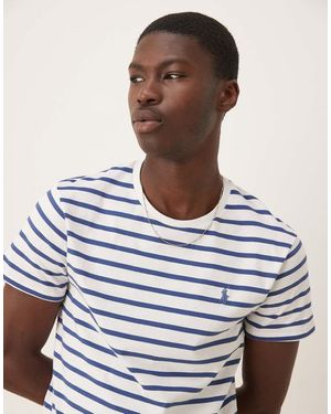 Polo Ralph Lauren Gestreept T-Shirt Met Icoonlogo - Wit
