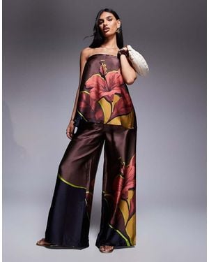 River Island Print Beach Trousers - Blue