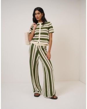 Nobody's Child Crochet Drawstring Waist Resort Trousers Co-ord - Multicolour