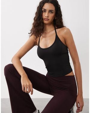 Cotton On Active Ultra Move Scoop Halter Tank - Black