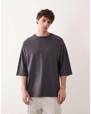 ASOS COLLECTIVE Super Heavyweight Super Oversized Raglan T-shirt - Grey