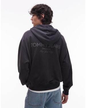 Tommy Hilfiger Boxy Relaxed Zip Through Hoodie - Blue