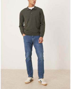 Mango Patrick Cotton Mix Slim Jean - Green