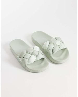 Tommy Hilfiger Braided Slides - Grey
