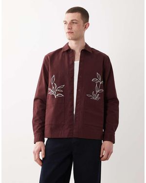 New Look Boxy Fit Embroidered Overshirt