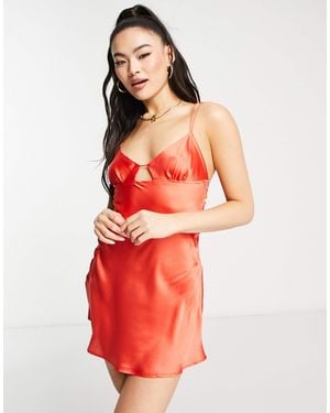 Wild Lovers – beverley – kurzes unterkleid aus satin - Rot