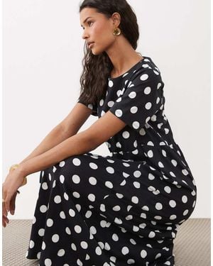 Threadbare Jersey Short Sleeve Midi Dress - Black