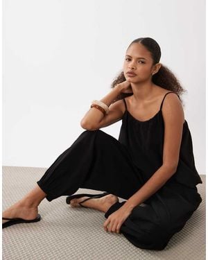 Aware High Waist Balloon Trouser With Cuffed Ankle Co-ord - Black