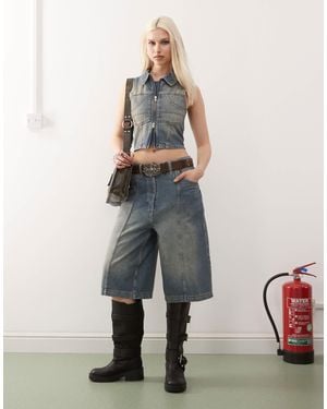 Collusion Iconic Denim Jorts Co-ord - Blue