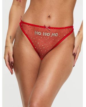 Ann Summers Christmas Ho Ho Ho Knicker - Red