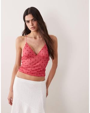 I.AM.GIA Ellery Cowl Neck Open Back Butterfly Detail Top - Pink