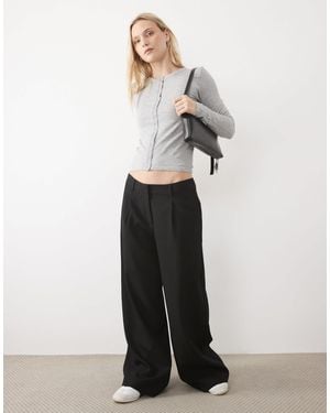 ASOS Petite Tailored Arch Barrel Pants - White
