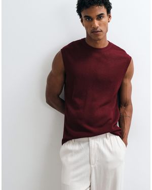 ASOS Relaxed Knitted Mesh Tank - Red