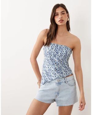 Mango Teen 100% Cotton Denim Micro Short - Blue