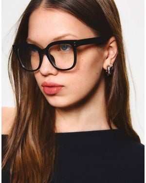 Bershka – kunstharz-sonnenbrille - Schwarz